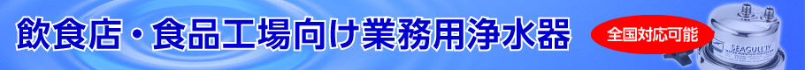 飲食店・食品工場向け業務用浄水器（全国対応可能）